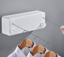 Inklapbare Kledinglijn 4.2m - Wandgemonteerd, Duurzaam Rvs Voor Badkamers en Balkons - Moderne Ontwerp, Eenvoudige Installatie — thumbnail 4