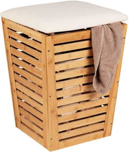 WENKO Bamboe wasmand met zitje 55 l — thumbnail 2