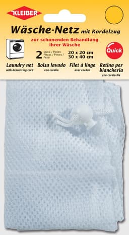 Wasnetset met trekkoord, 2-delig, wit — thumbnail 1