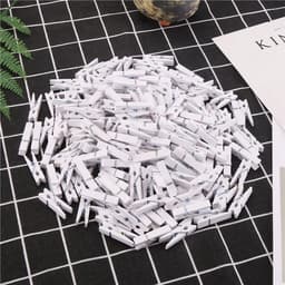 Stevige witte houten mini wasknijpers 3,5 cm - 100 stuks voor knutselen en decoratie — thumbnail 3