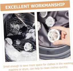 4 Stuks Wasbal anti-wikkelballen ballen wassen Wasmachine accessoires Wasmachine ballen wasmachine benodigdheden p.p wit — thumbnail 2