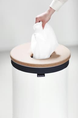 Brabantia Wasmand - met Deksel - 60 l - White / Kurken deksel — thumbnail 5