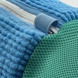 2x Waszak met rits voor schoenen - blauw - set van 2 — thumbnail 3