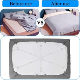2 stuks verstelbare bedlakenspanners, nylon bedlakenspanners met 16 stuks quilthouders voor lakens, matrasbeschermer, strijkplank of bank — thumbnail 3