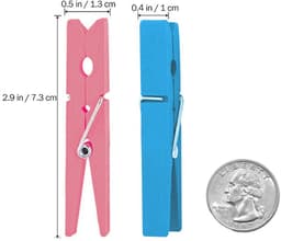 Kleurige houten wasknijpers - multifunctioneel - set van 50 - 10 kleuren - natuurlijk hout — thumbnail 4