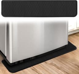 EGoods - Siliconen Koelkastmat voor Wasmachine en Vriezer - Antislip Ondermat - Vloerbeschermer tegen Lekken en Morsen - Zwart — thumbnail 1