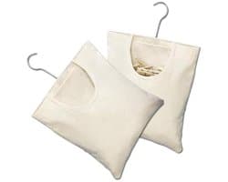 Wasknijperzakken 2 stuks - Hangende opbergtas voor wasknijpers in beige (27 x 32 cm)