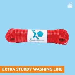Waslijn 50 meter met stalen kern - extra sterk en extra lang — thumbnail 3