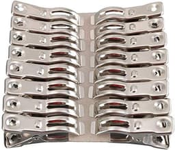 Kleding Pins 32 Stks Metalen Strandstoel Handdoek Clips - Heavy Duty RVS Wasknijper voor Strandhanddoeken — thumbnail 1