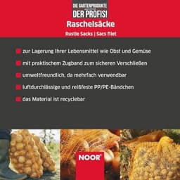 Ritselzakken voor groenten en fruit (12,5 kg) - 10 bruine groentezakken met optimale ventilatie — thumbnail 4
