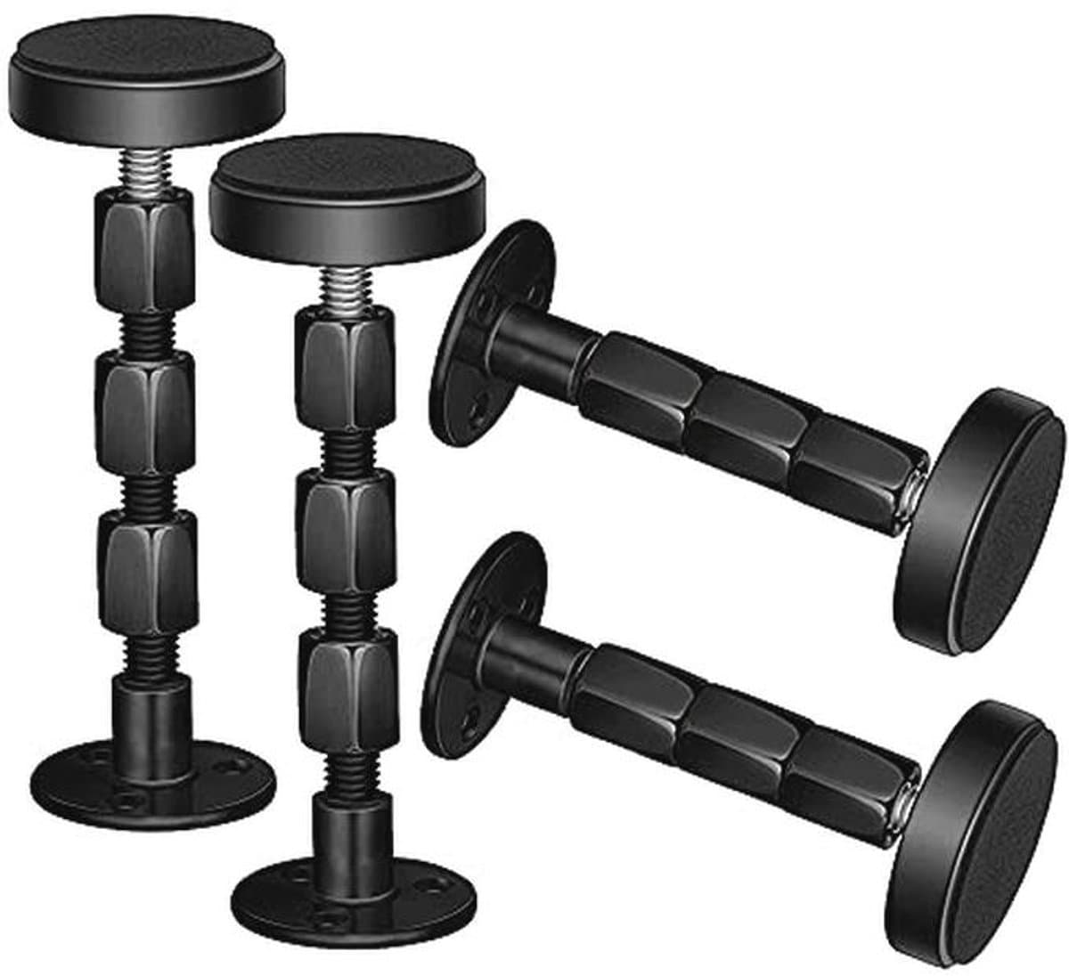 4 Stuks Zwarte Hoofdeinde Stabilisatoren - Verstelbare Anti-Shake Tools voor Bed Frame — afbeelding 1