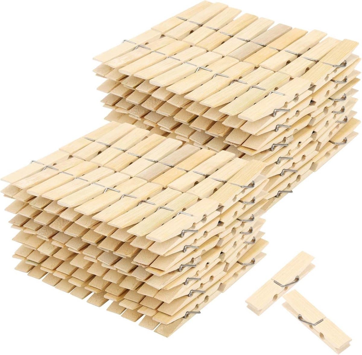 Inovra Plus - Bamboe Pinnen Wassen - 200 stuks voor Waslijn en Woondecoratie — afbeelding 1