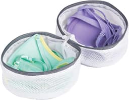 Set van 2 waszakken met rits - Moderne wasverdeler voor de wasmachine - Wasnet voor beha's, ondergoed en delicate kledingstukken - Wit — thumbnail 5