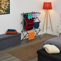 droogrek inklapbaar - tot 25 kg - 105x73x37 cm - staand - zilver — thumbnail 2