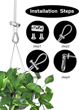 100m 304 Stainless Steel Wire Cable Aircraft Cable with Aluminum Shrink Loop 7x7 Strands Core for Photo Lighting Guide Hanging Clothing Line Fishing — thumbnail 3