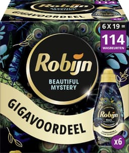 Robijn - Vloeibaar Wasmiddel - Klein & Krachtig - Beautiful Mystery -6 flessen 114 wasbeurten - Voordeelverpakking — thumbnail 1