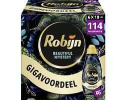 Robijn - Vloeibaar Wasmiddel - Klein & Krachtig - Beautiful Mystery -6 flessen 114 wasbeurten - Voordeelverpakking