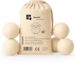Drogerballen XL – 6 Stuks – Wasdrogerballen – Droogballen – Wasbol – Wasballen – Wasverzachter – 100% schapenwol – Herbruikbaar – Versnelt & Verzacht Was — thumbnail 1