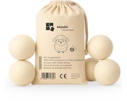 Monii Drogerballen XL – 6 Stuks – Wasdrogerballen – Droogballen – Wasbol – Wasballen – Wasverzachter – 100% schapenwol – Herbruikbaar – Versnelt & Verzacht Was — afbeelding 1