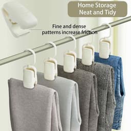 Washaken Clip - Washaken met klemmen - kleerhangers voor sokken - Drooghaak voor kleding - Sterke plastic wasknijpers - draagbare antislip plastic hangers clips - met 360 graden draaibare haak - Veelzijdig - 9stuks — thumbnail 4