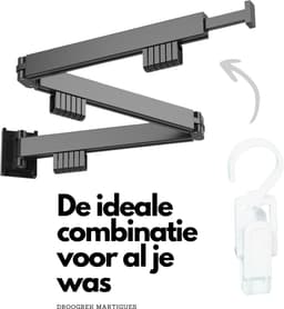 GOODD® - Wasknijpers - Knijpers - 10 Stuks - Met haak - Anti slip - Wit - Wasrek knijpers — thumbnail 4