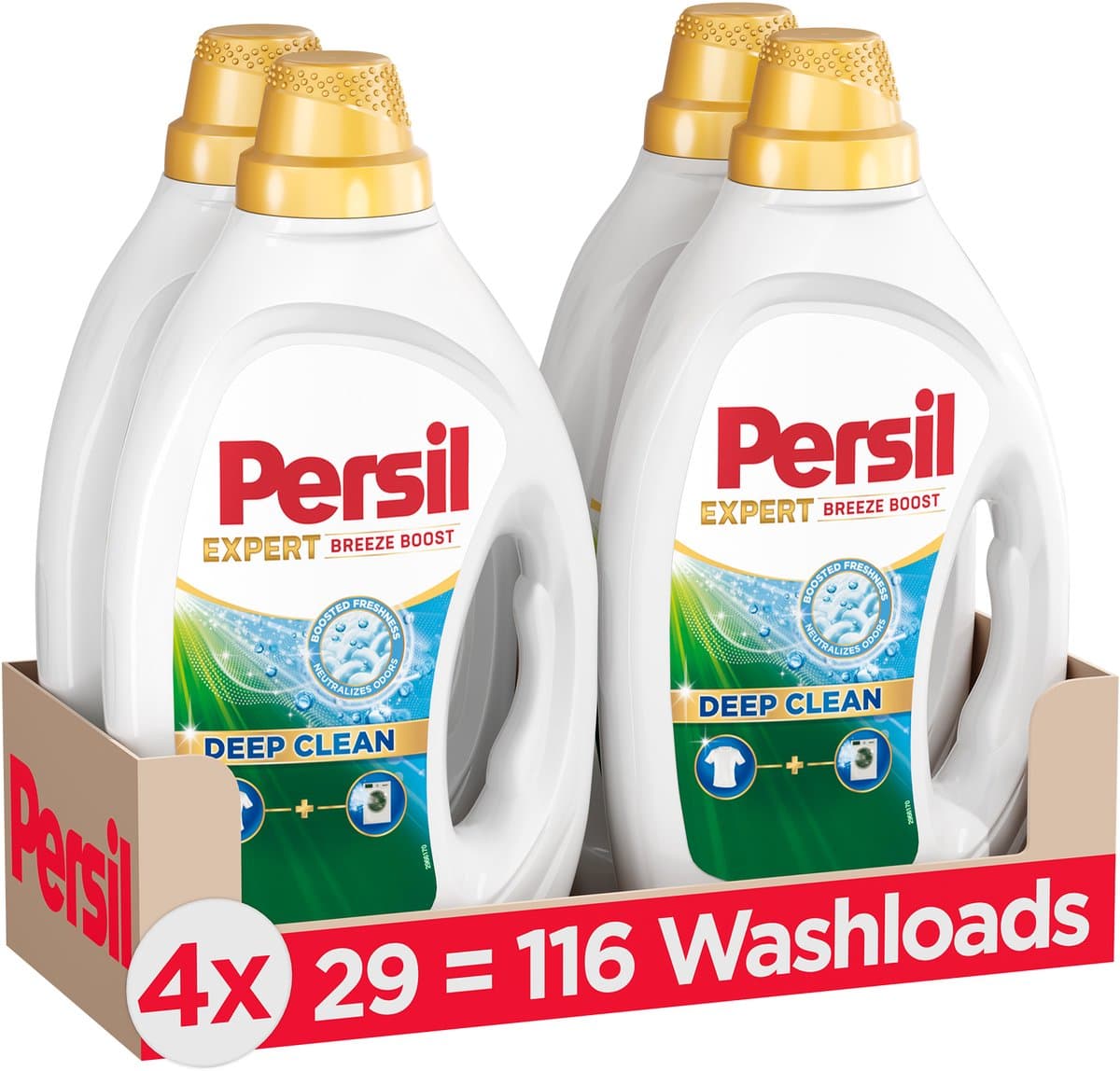 Persil Gel Breeze Boost - Vloeibaar Wasmiddel - Krachtige Vlekverwijdering - Higiënische Frisheid - Voordeelverpakking - 4 x 29 Wasbeurten — afbeelding 1