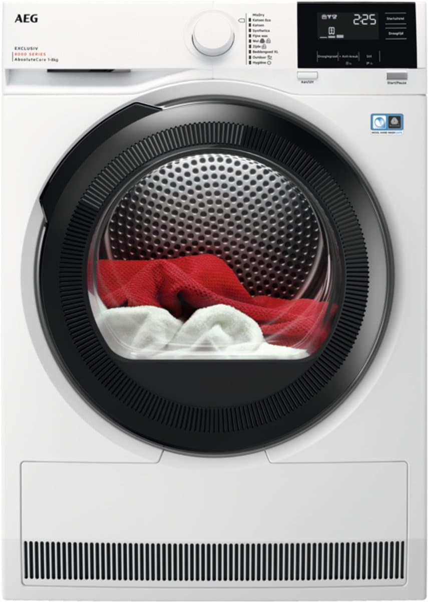 AEG TR8ESSEN EcoLine 8000 serie AbsoluteCare - Wasdroger Warmtepompdroger - 8 kg - A+++ — afbeelding 1