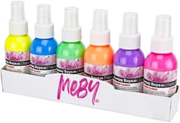 NEON Textielverf Spray Set – 6 Kleuren x 100 ml – Voor Lichte Stoffen – Fluorescerend Effect – Eenvoudig te Fixeren – Wasbaar tot 40°C – T-shirt Verf in Sprayflacons — thumbnail 1