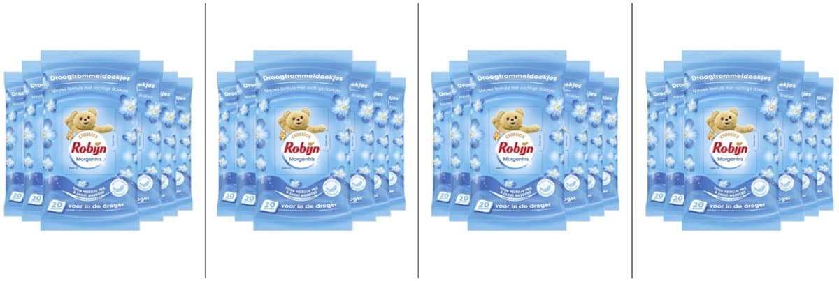 Robijn Droogtrommeldoekjes Intense 20 stuks - Voordeelverpakking 24 stuks — afbeelding 1