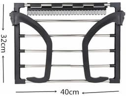 Wall Mounted Stainless Steel Folding Clothes Dryer for Radiator Balcony Black — thumbnail 2