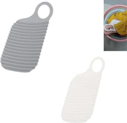 Mini Axles voor Handwassen - 2 Stuks Mini Axes - Draagbaar Reisgebruik - Antislip voor Muurwassen - Eenvoudig te Reinigen - Wit + Grijs — thumbnail 1