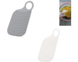 Mini Axles voor Handwassen - 2 Stuks Mini Axes - Draagbaar Reisgebruik - Antislip voor Muurwassen - Eenvoudig te Reinigen - Wit + Grijs