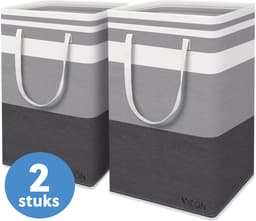 Vicon Wasmand 2 Stuks - 2 x 75L - Opvouwbaar - Waterafstotend - Waszak voor wasgoed - Wassorteerder - Organizer kleding - Wasbox — thumbnail 1