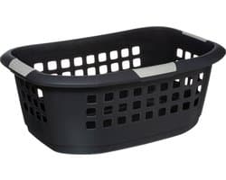 5Five Wasmand extra groot - antraciet - kunststof - 51 liter - 67 x 47 x 27 cm — afbeelding 1