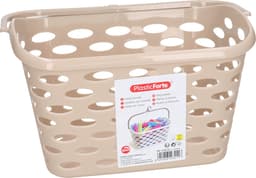 Plasticforte Wasknijpers ophang mandje aan haak - 26 x 15 x 21 cm - beige - kunststof — thumbnail 3