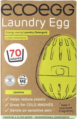 EcoEgg Was ei – Jasmine - Wasparels – Navulbaar – Geschikt voor de gevoelige huid – Dermatologisch getest - 70 wasbeurten - Groen — thumbnail 3