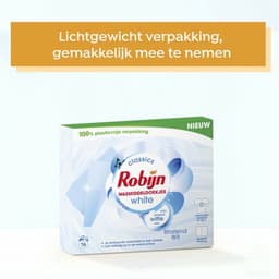 Robijn - Wasmiddeldoekjes Stralend Wit - 5 x 16 stuks - Voordeelverpakking — thumbnail 3