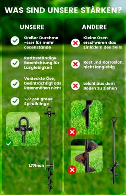 Grondankers voor zware belasting, 4 stuks (65 cm), trampoline-grondanker voor tuin, schuur - ShopVlot — thumbnail 4