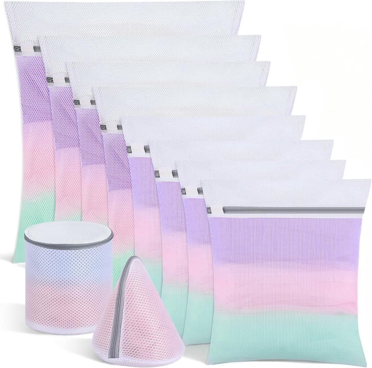 10 Stuks Herbruikbare Wasnetten voor de Wasmachine, Ritssluiting, Ideaal voor Kleding, Ondergoed en Babykleding — afbeelding 1