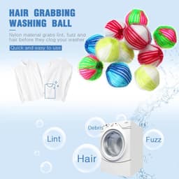 VHV - 12 Stusk Wasballen - Wasbollen Voor Wasmachine - Herbruikbaar - Haarvanger Wasbollen - Anti Haar Droogballen - Wasballen Voor Wasmachine Anti Haar — thumbnail 2