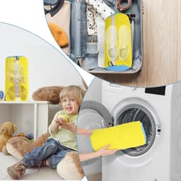 Waszakken 2 Pack, Herbruikbare Schoenwaszakken Gemaakt Van Microvezel, Met Onzichtbare Rits, Geschikt Voor Sportschoenen en Net Schoenen — thumbnail 2
