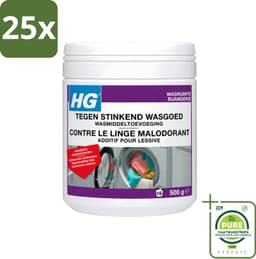 25 x HG - Wasruimte - Tegen Stinkend Wasgoed - Wasmiddeltoevoeging - 500 g - Grootverpakking - Vaatwasstrips - Wasmiddel Tegen Stank - Stinkend Wasgoed - Wasmiddel Toevoeging - Stankmoleculen Verwijderen - Fris Wasgoed — thumbnail 1