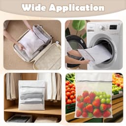 Set van 12 Grote Waszakken 50 x 60 cm, Wasnet voor Wasmachine met Rits, Ideaal voor Jassen, Dekbedden en Reisopslag — thumbnail 3