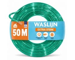 LaundrySpecialist Waslijn - Waslijndraad - Wasdraad - Waslijndraad met stalen kern - 50 meter met stalen kern - Groen