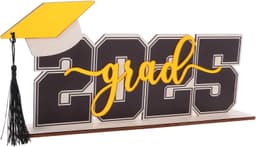 1set Houten Tafel Decoratie Voor Afstudeerfeest Elegante Centerpiece Met Letters Zwarte Tassel Voor Afstudeerfeest Versiering — thumbnail 1