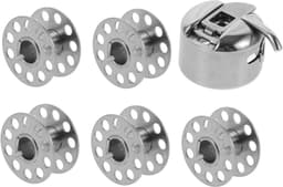 1set Metaal Bobbin Case Met Verstelbare Bobbins Voor Huishoudelijke Naaimachines Duurzaam Ruimtebesparend Naaiaccessoire — thumbnail 1