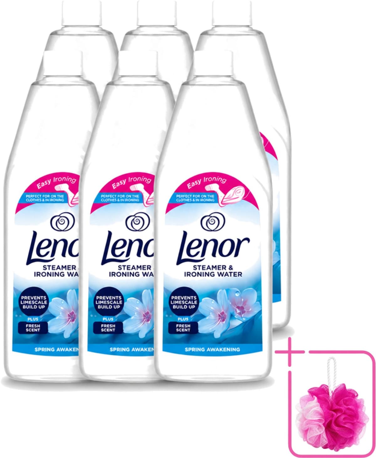 6 x Lenor - Strijkwater - Spring Awakening - Textielverfrisser - 1000 ml - Bulkverpakking - Strijkwater - Douchemop - Textielverfrisser — afbeelding 1