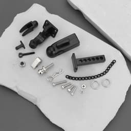 1Set 1:10 RC Crawler Trailer Hook + Drop Hitch Receiver for 1/10 SCX10 90046 90047 Compatible with Traxxxas TRX4 RC — thumbnail 4