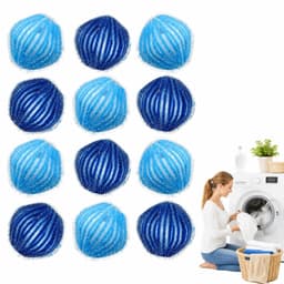 12x Wasmachines Ballen: Verwijdert Pluisjes, Huisdierhaar & Kreukels — thumbnail 1