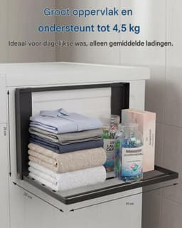 Magnetische opvouwbare plank – voor wasmachine en koelkast, ruimtebesparend,badkamer en keuken,ruimtebesparende organizer — thumbnail 4